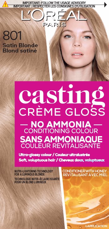 Boja za kosu 801 Satenski plava Casting Creme Gloss slika pakiranja