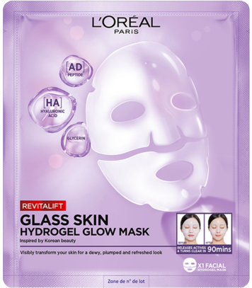 L'OREAL PARIS REVITALIFT FILLER GLASS SKIN HIDROGEL MASKA ZA BLISTAVU KOŽU
